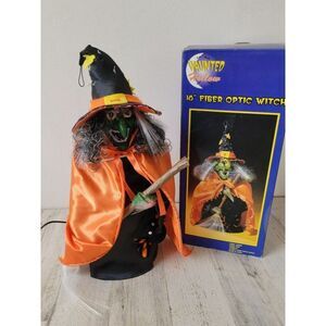 Vintage Haunted hollow fiber optic witch Halloween home decor
